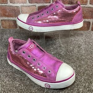 UGG Laela Sparkles women’s pink slip on no tie sneakers size 7